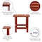 Flash Furniture Charlestown All-Weather Poly Resin Wood Adirondack Side Table in Red JJ-T14001-RED-GG - alternate 9